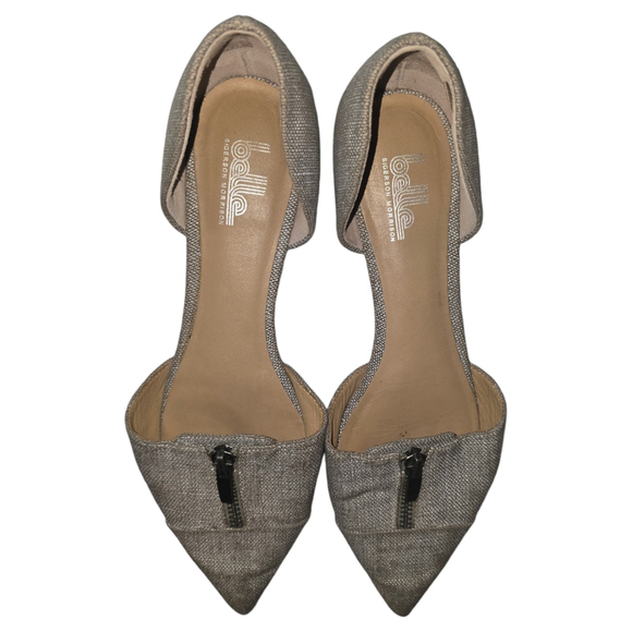 Women's Belle by Sigerson Morrison Gray Silvia D'orsay Flats Sz 8 - Picture 1 of 7